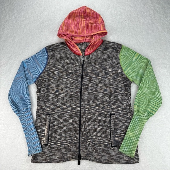 Anthropologie One Girl Who Womens Lg Jacket Zip Front Hooded Hoodie Y2K Boho - Picture 2 of 13